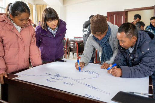 planning of a community development project with locals