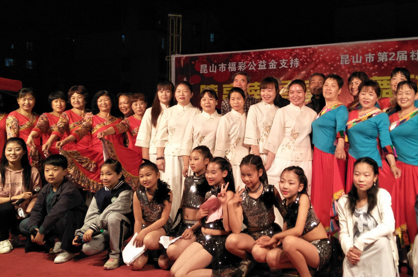 Group photo of a charity event organized by community groups