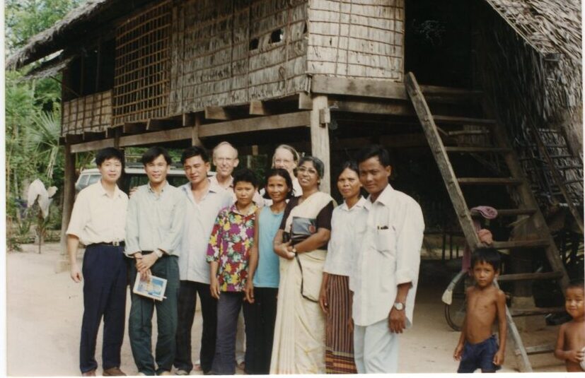 Mr. Qiu in front of orphanage in Nairobi